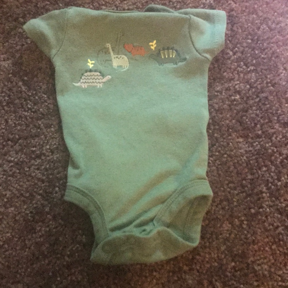 Newborn Green Dino Onesie